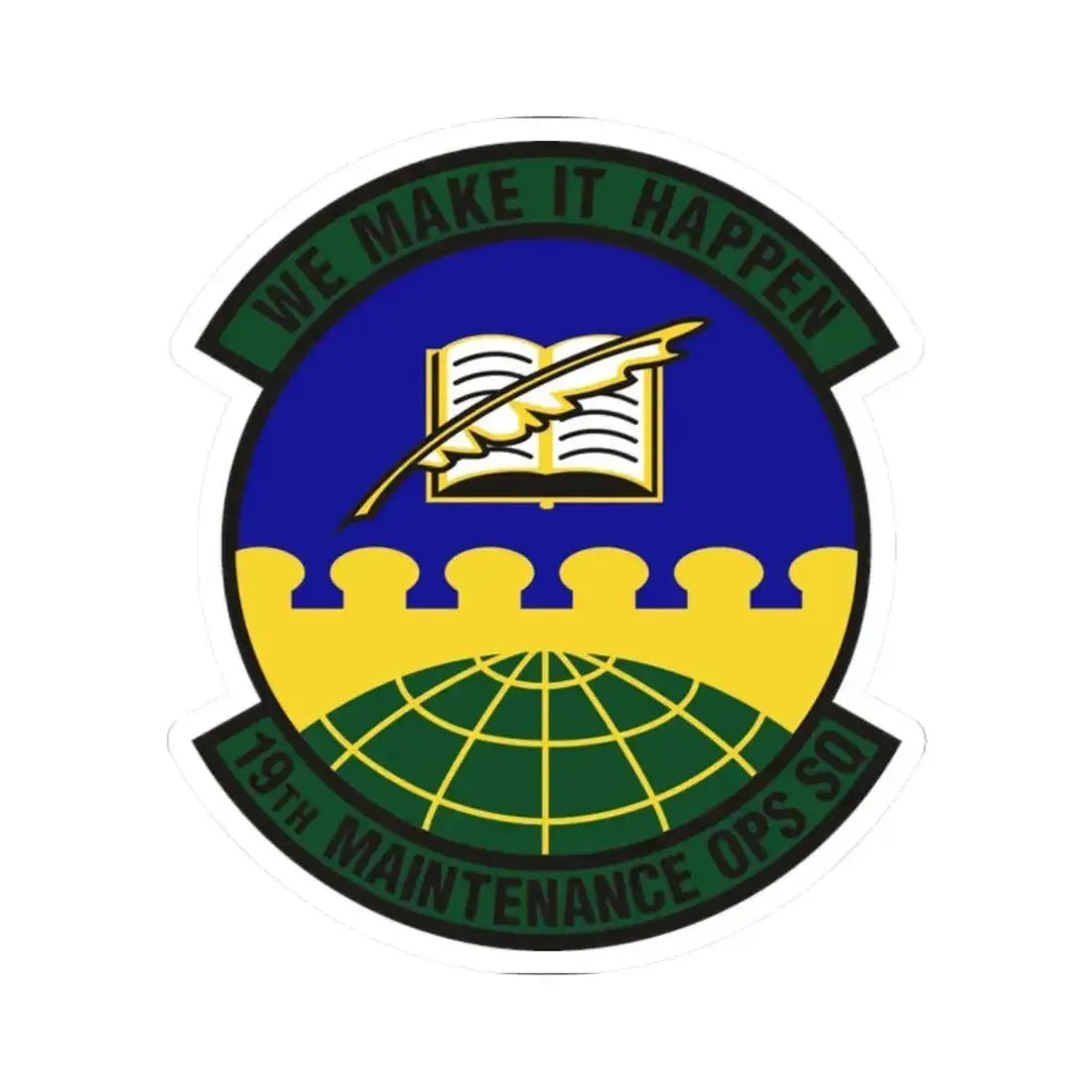 19th Maintenance Operations Squadron (U.S. Air Force) STICKER Vinyl Kiss-Cut Decal - The Sticker Space