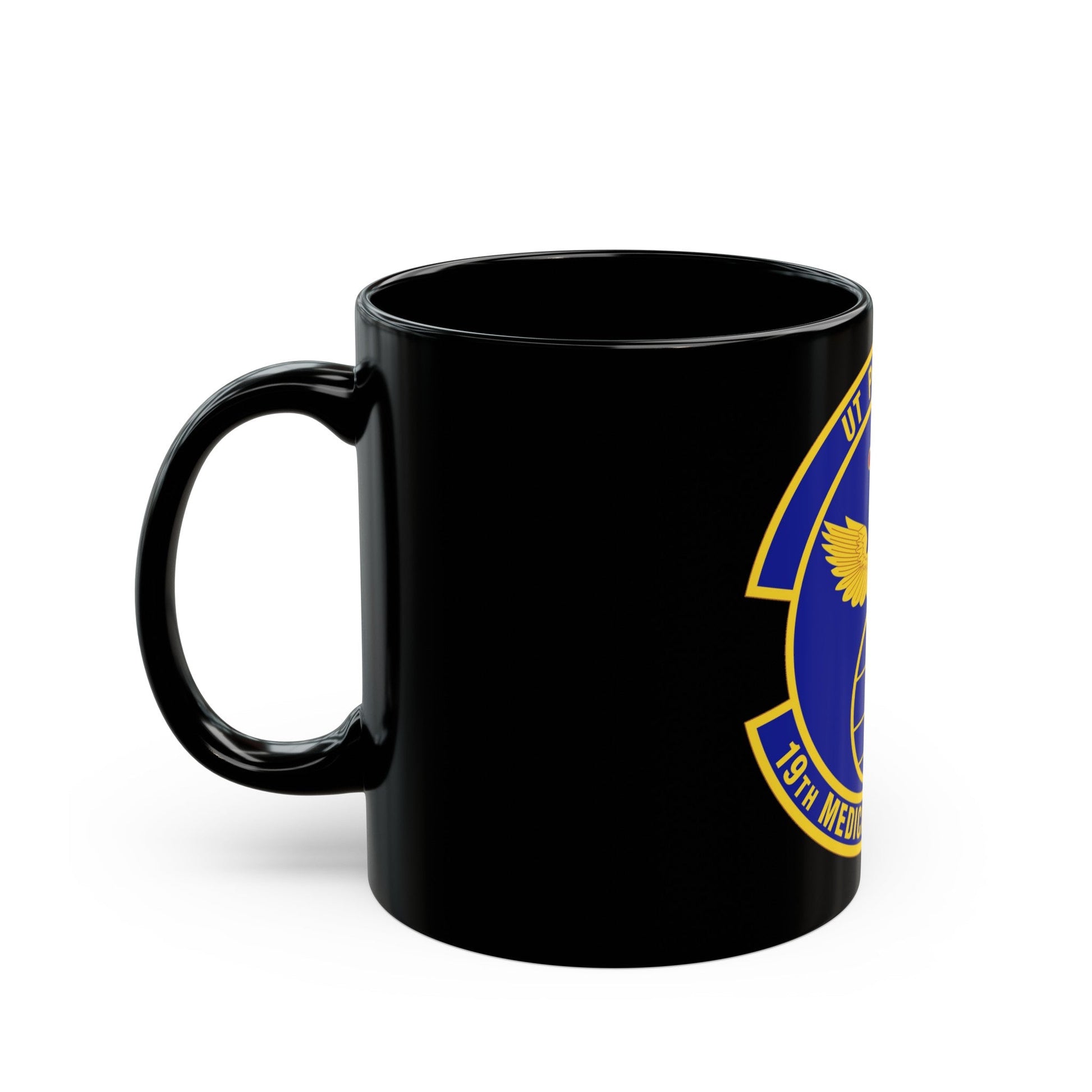 19th Medical Support Squadron (U.S. Air Force) Black Coffee Mug-The Sticker Space