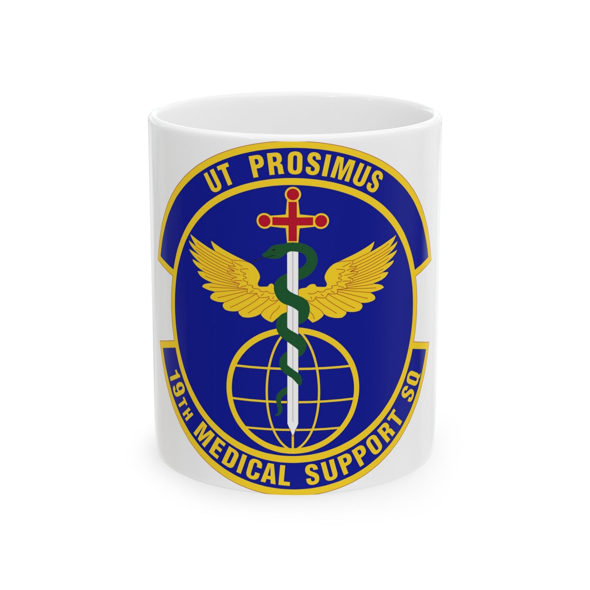 19th Medical Support Squadron (U.S. Air Force) White Coffee Mug-11oz-The Sticker Space