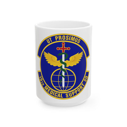 19th Medical Support Squadron (U.S. Air Force) White Coffee Mug-15oz-The Sticker Space