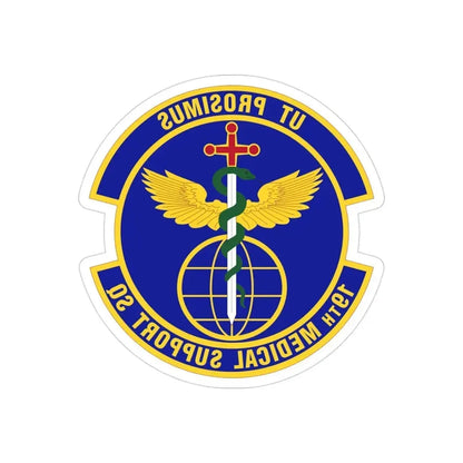 19th Medical Support Squadron (U.S. Air Force) REVERSE PRINT Transparent Die-Cut STICKER - The Sticker Space