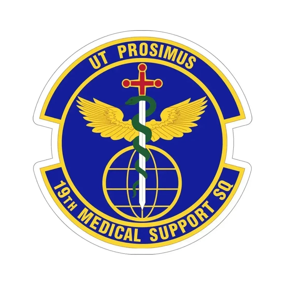 19th Medical Support Squadron (U.S. Air Force) STICKER Vinyl Die-Cut Decal 4 Inch - The Sticker Space