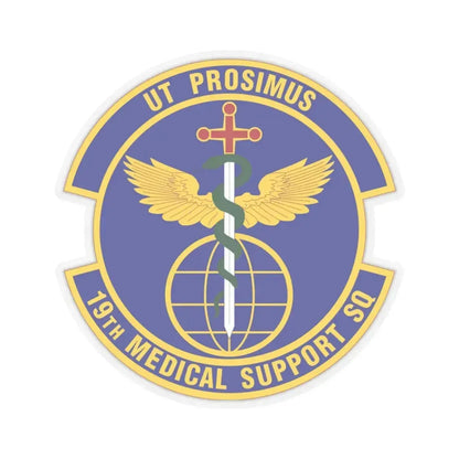 19th Medical Support Squadron (U.S. Air Force) STICKER Vinyl Kiss-Cut Decal 3 Inch Transparent - The Sticker Space