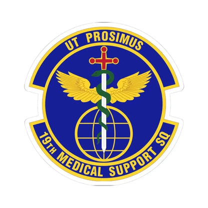 19th Medical Support Squadron (U.S. Air Force) STICKER Vinyl Kiss-Cut Decal 3 Inch White - The Sticker Space