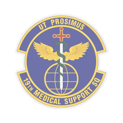 19th Medical Support Squadron (U.S. Air Force) STICKER Vinyl Kiss-Cut Decal 4 Inch Transparent - The Sticker Space