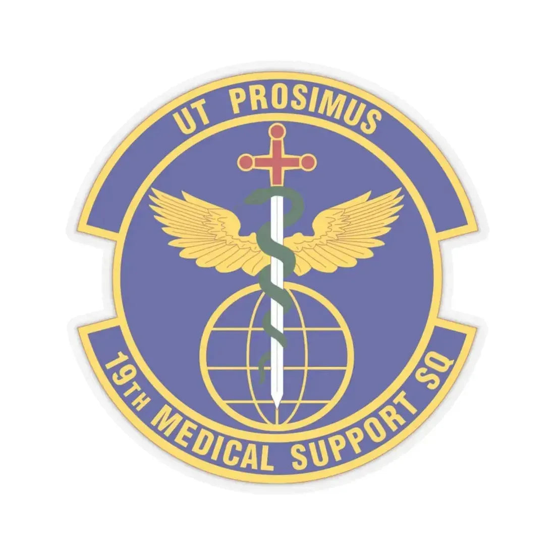 19th Medical Support Squadron (U.S. Air Force) STICKER Vinyl Kiss-Cut Decal 6 Inch Transparent - The Sticker Space