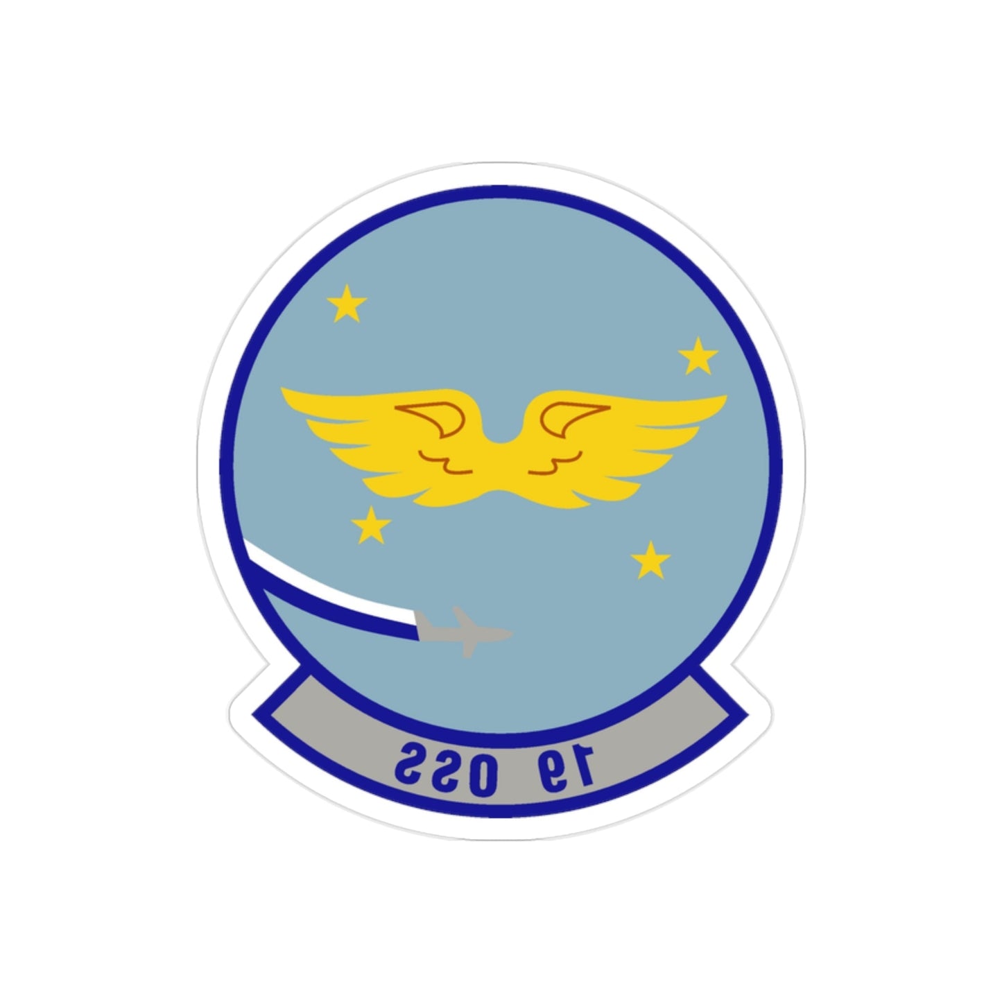 19th Operations Support Squadron (U.S. Air Force) REVERSE PRINT Transparent STICKER-2" × 2"-The Sticker Space