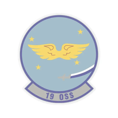 19th Operations Support Squadron (U.S. Air Force) STICKER Vinyl Kiss-Cut Decal 3 Inch Transparent - The Sticker Space