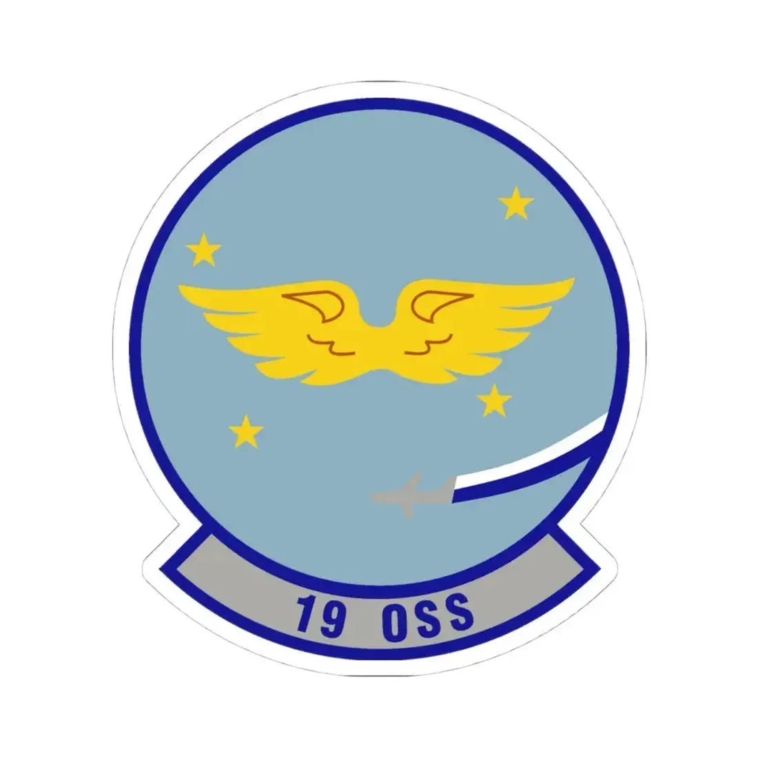 19th Operations Support Squadron (U.S. Air Force) STICKER Vinyl Kiss-Cut Decal 4 Inch White - The Sticker Space