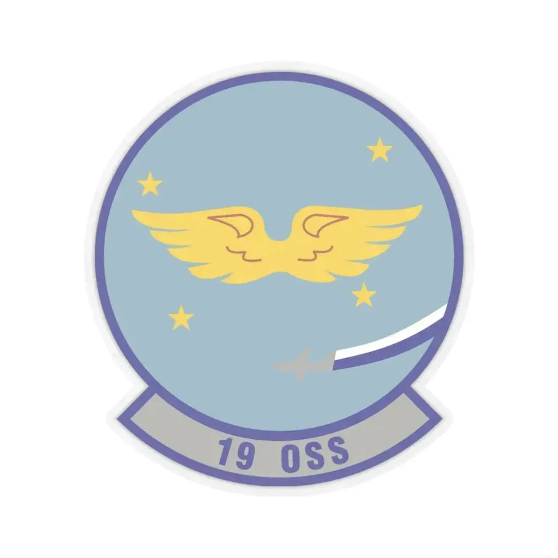 19th Operations Support Squadron (U.S. Air Force) STICKER Vinyl Kiss-Cut Decal 6 Inch Transparent - The Sticker Space