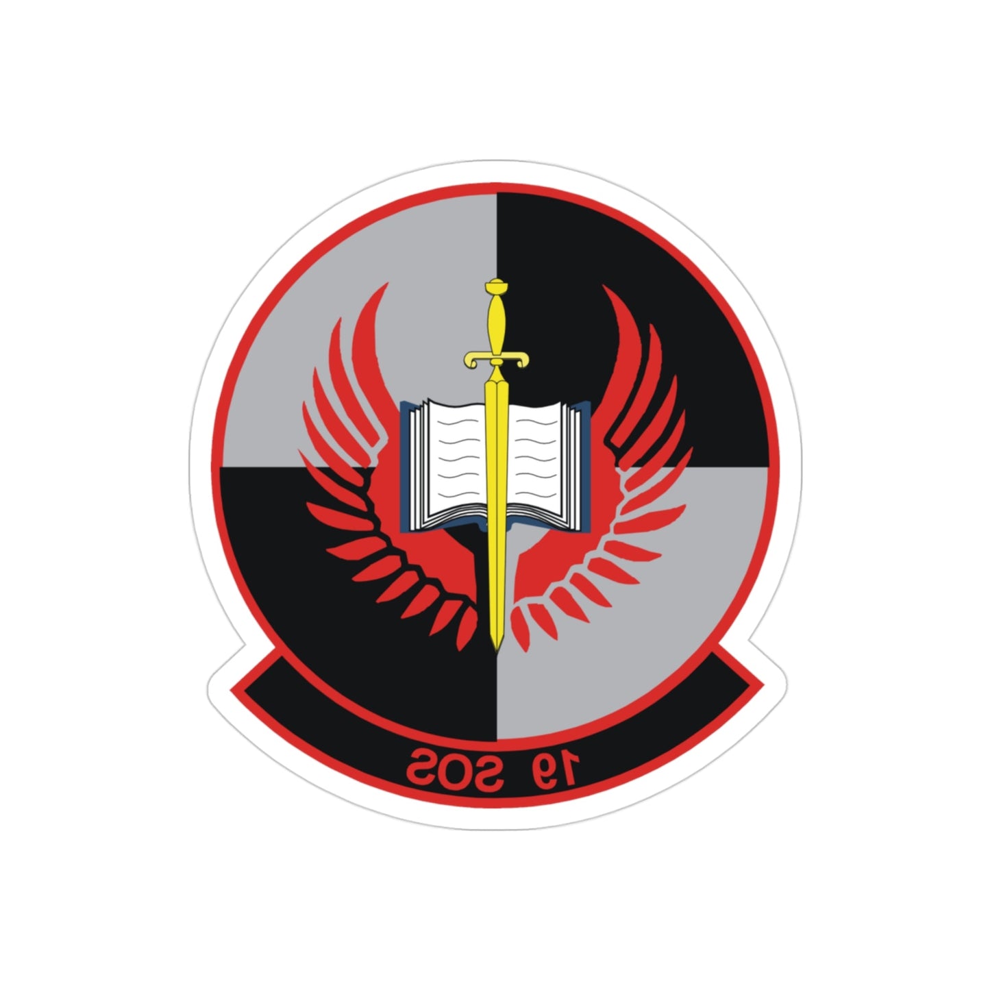 19th Special Operations Squadron (U.S. Air Force) REVERSE PRINT Transparent STICKER-3" × 3"-The Sticker Space