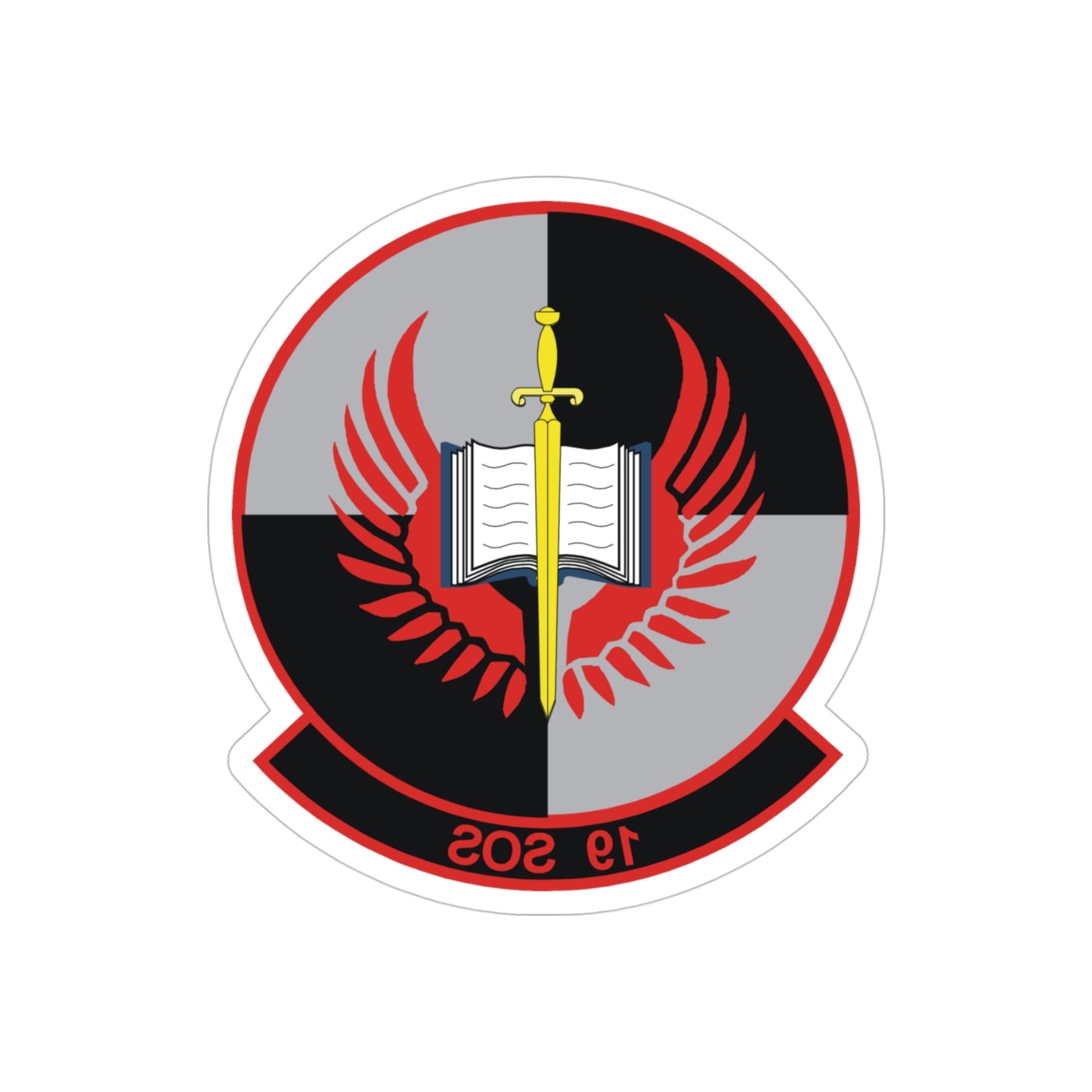 19th Special Operations Squadron (U.S. Air Force) REVERSE PRINT Transparent STICKER-4" × 4"-The Sticker Space