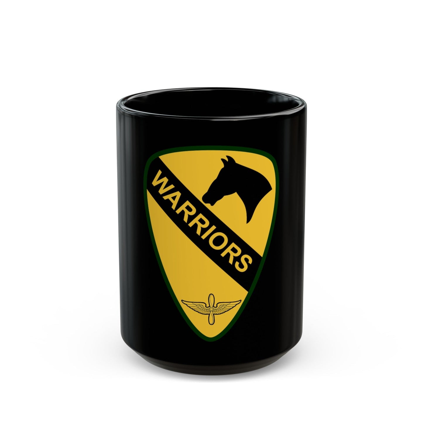 1st Air Cavalry Brigade (U.S. Army) Black Coffee Mug-15oz-The Sticker Space