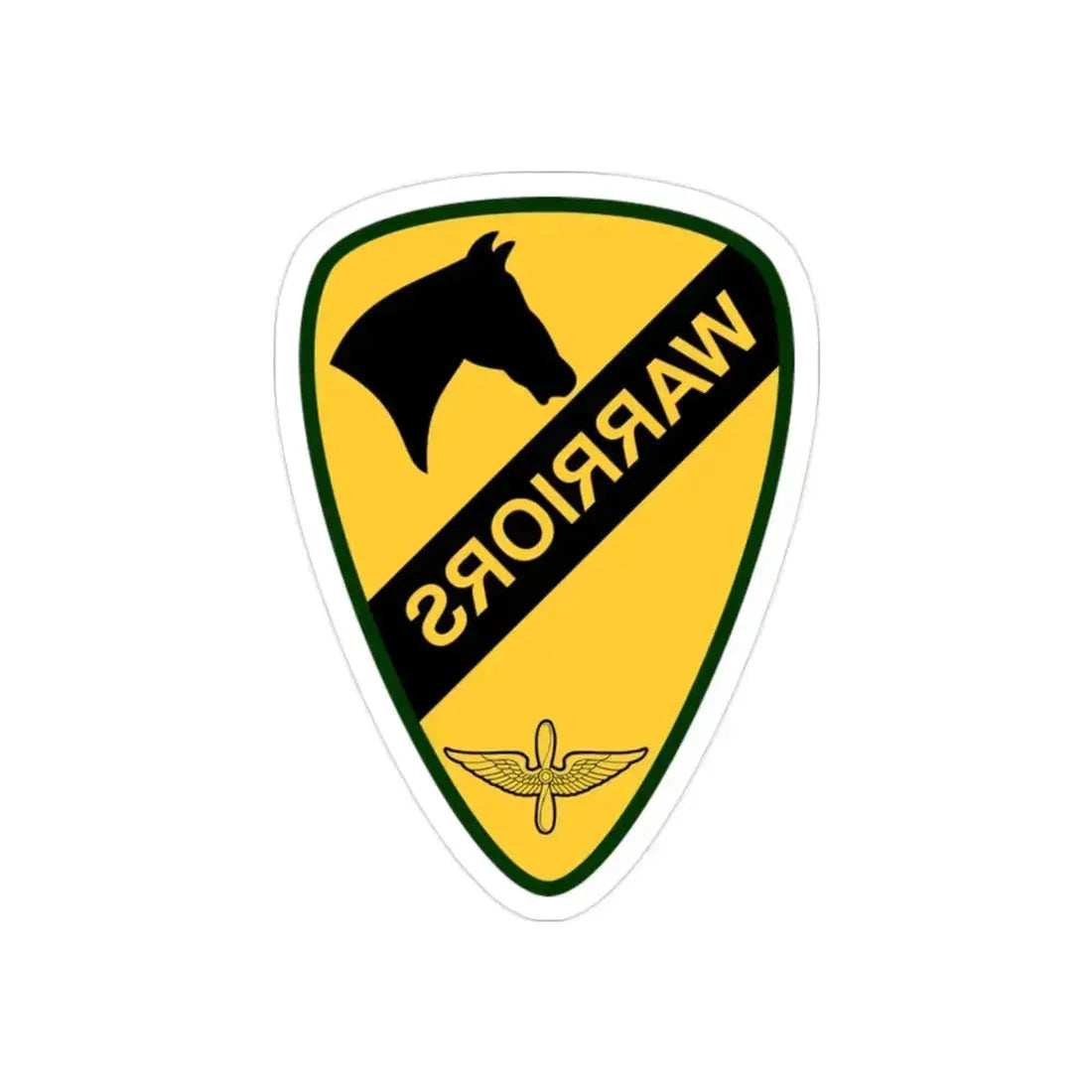 1st Air Cavalry Brigade (U.S. Army) REVERSE PRINT Transparent Die-Cut STICKER 2 Inch Die-Cut Transparent - The Sticker Space
