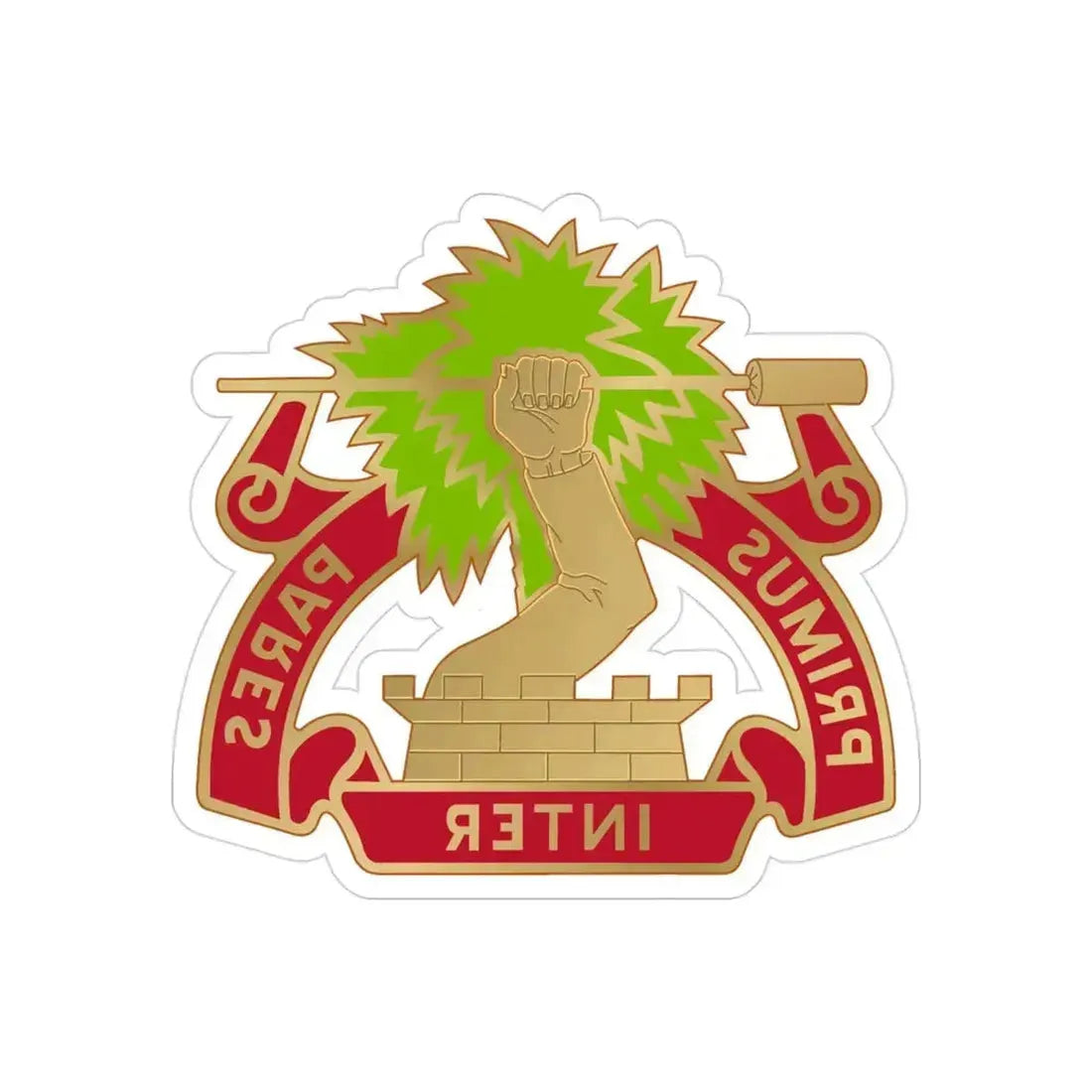1st Air Defense Artillery Regiment (U.S. Army) REVERSE PRINT Transparent Die-Cut STICKER 3 Inch Die-Cut Transparent - The Sticker Space