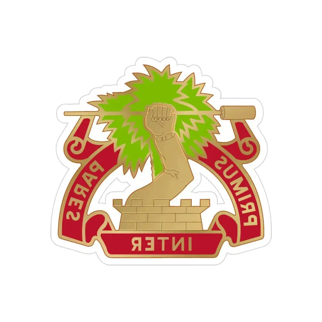 1st Air Defense Artillery Regiment (U.S. Army) REVERSE PRINT Transparent Die-Cut STICKER - The Sticker Space