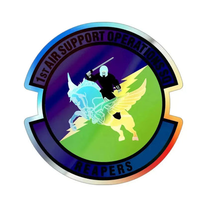 1st Air Support Operations Squadron (U.S. Air Force) Holographic STICKER Die-Cut Vinyl Decal 3 Inch Holographic - The Sticker Space