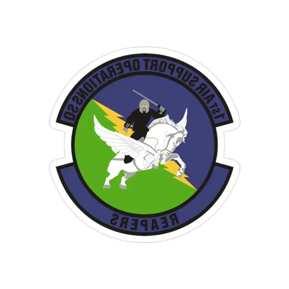 1st Air Support Operations Squadron (U.S. Air Force) REVERSE PRINT Transparent Die-Cut STICKER - The Sticker Space
