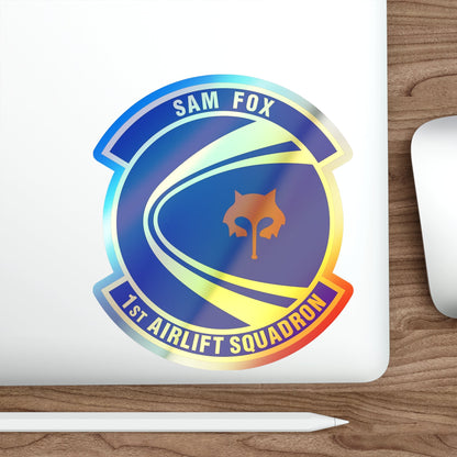 1st Airlift Squadron (U.S. Air Force) Holographic STICKER Die-Cut Vinyl Decal-The Sticker Space