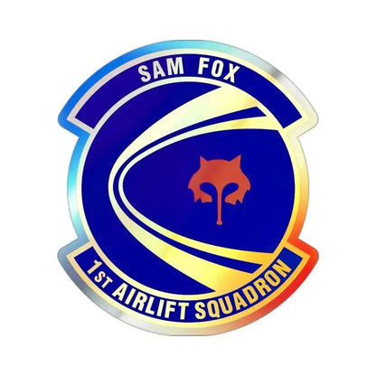 1st Airlift Squadron (U.S. Air Force) Holographic STICKER Die-Cut Vinyl Decal 2 Inch Holographic - The Sticker Space