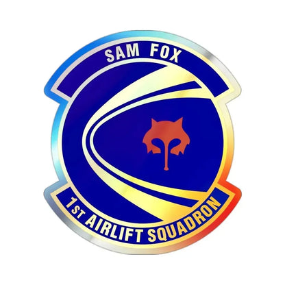 1st Airlift Squadron (U.S. Air Force) Holographic STICKER Die-Cut Vinyl Decal 2 Inch Holographic - The Sticker Space