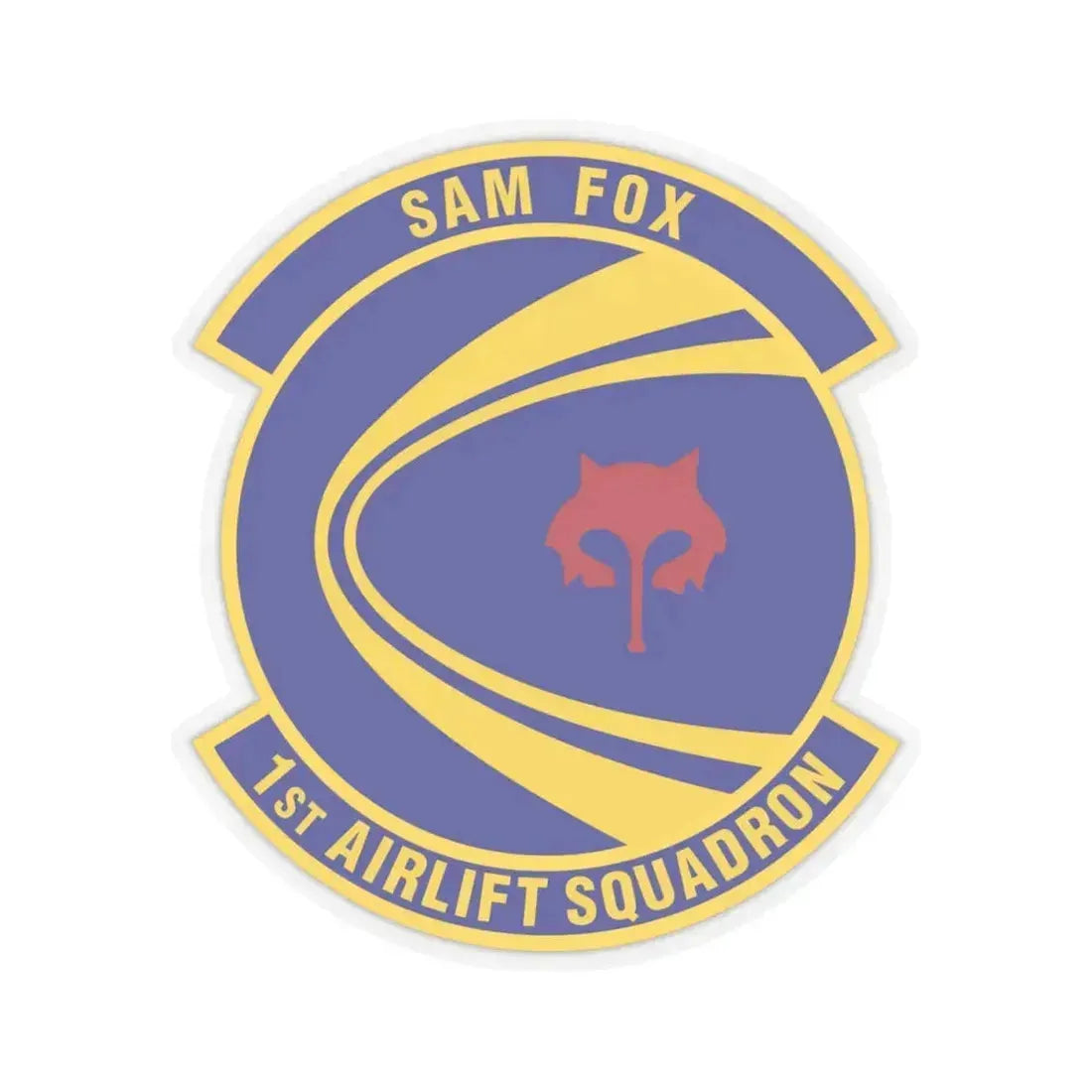 1st Airlift Squadron (U.S. Air Force) STICKER Vinyl Kiss-Cut Decal 4 Inch Transparent - The Sticker Space