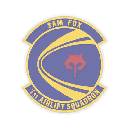 1st Airlift Squadron (U.S. Air Force) STICKER Vinyl Kiss-Cut Decal 4 Inch Transparent - The Sticker Space
