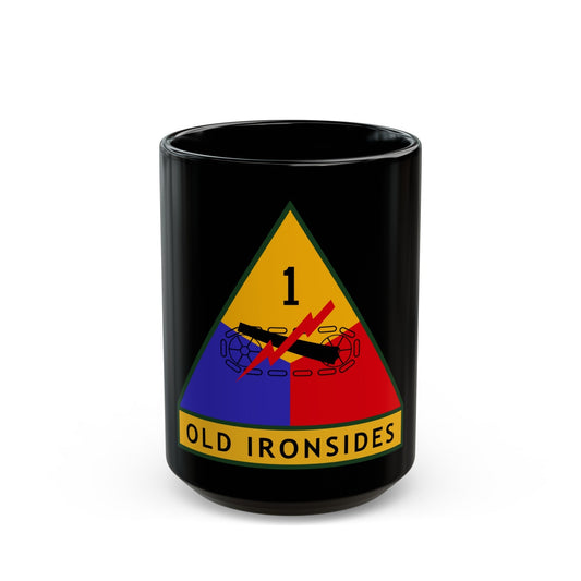 1st Armored Division (U.S. Army) Black Coffee Mug-15oz-The Sticker Space