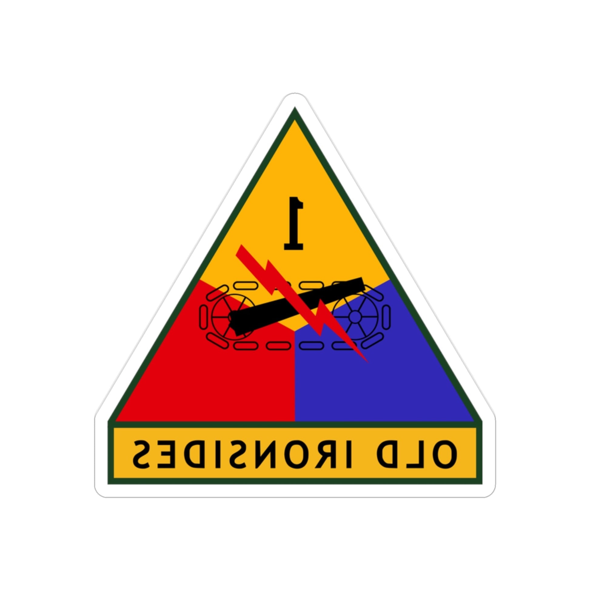 1st Armored Division (U.S. Army) REVERSE PRINT Transparent STICKER-2 Inch-The Sticker Space