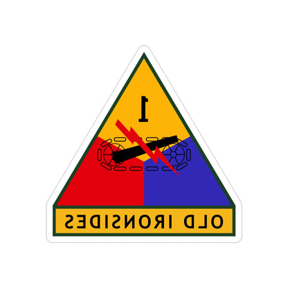 1st Armored Division (U.S. Army) REVERSE PRINT Transparent STICKER-4 Inch-The Sticker Space