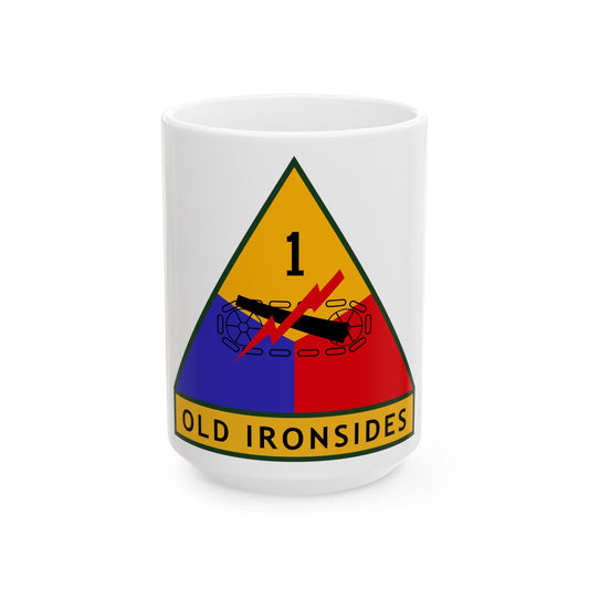 1st Armored Division (U.S. Army) White Coffee Mug-15oz-The Sticker Space