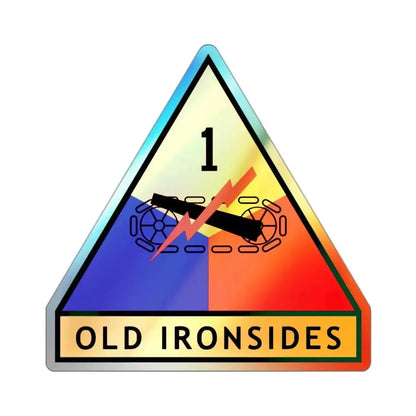 1st Armored Division (U.S. Army) Holographic STICKER Die-Cut Vinyl Decal 2 Inch Holographic - The Sticker Space