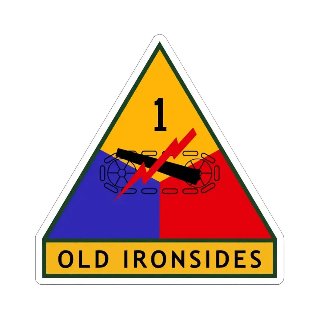 1st Armored Division (U.S. Army) STICKER Vinyl Kiss-Cut Decal 6 Inch White - The Sticker Space