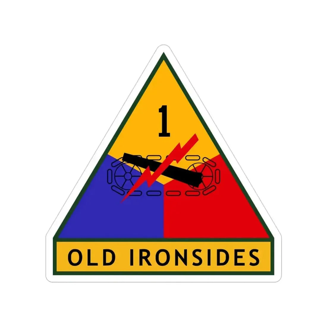 1st Armored Division (U.S. Army) Transparent STICKER Die-Cut Vinyl Decal 4 Inch - The Sticker Space