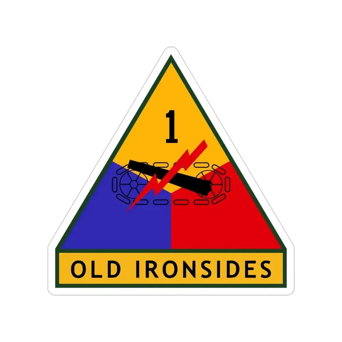 1st Armored Division (U.S. Army) Transparent STICKER Die-Cut Vinyl Decal 5 Inch - The Sticker Space