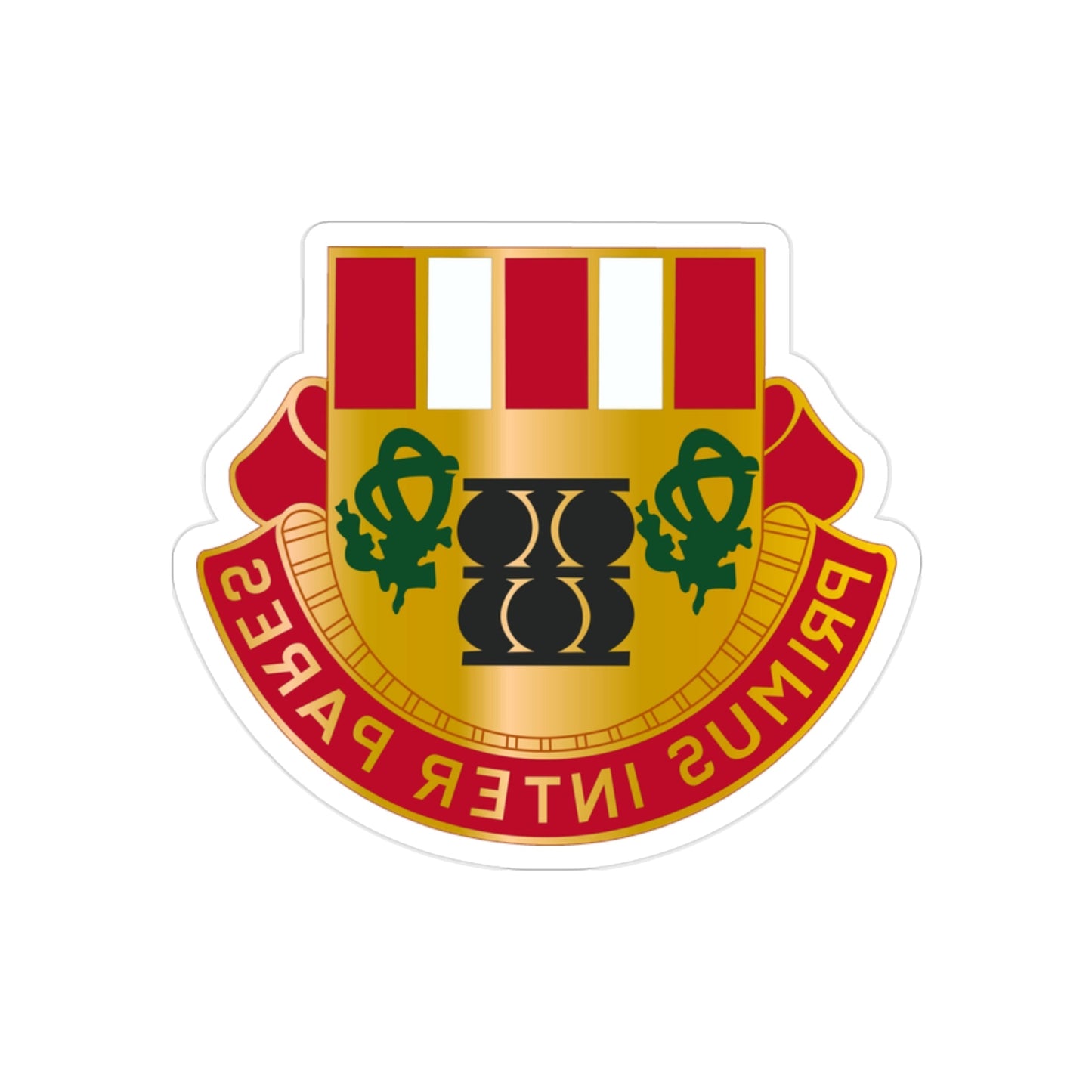 1st Artillery Regiment (U.S. Army) REVERSE PRINT Transparent STICKER-2" × 2"-The Sticker Space