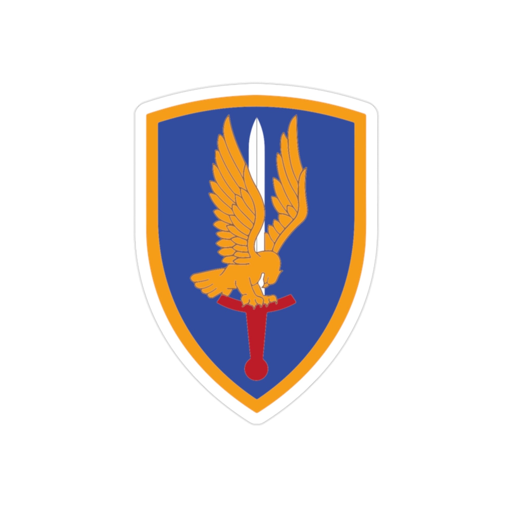 1st Aviation Brigade (U.S. Army) REVERSE PRINT Transparent STICKER-2" × 2"-The Sticker Space