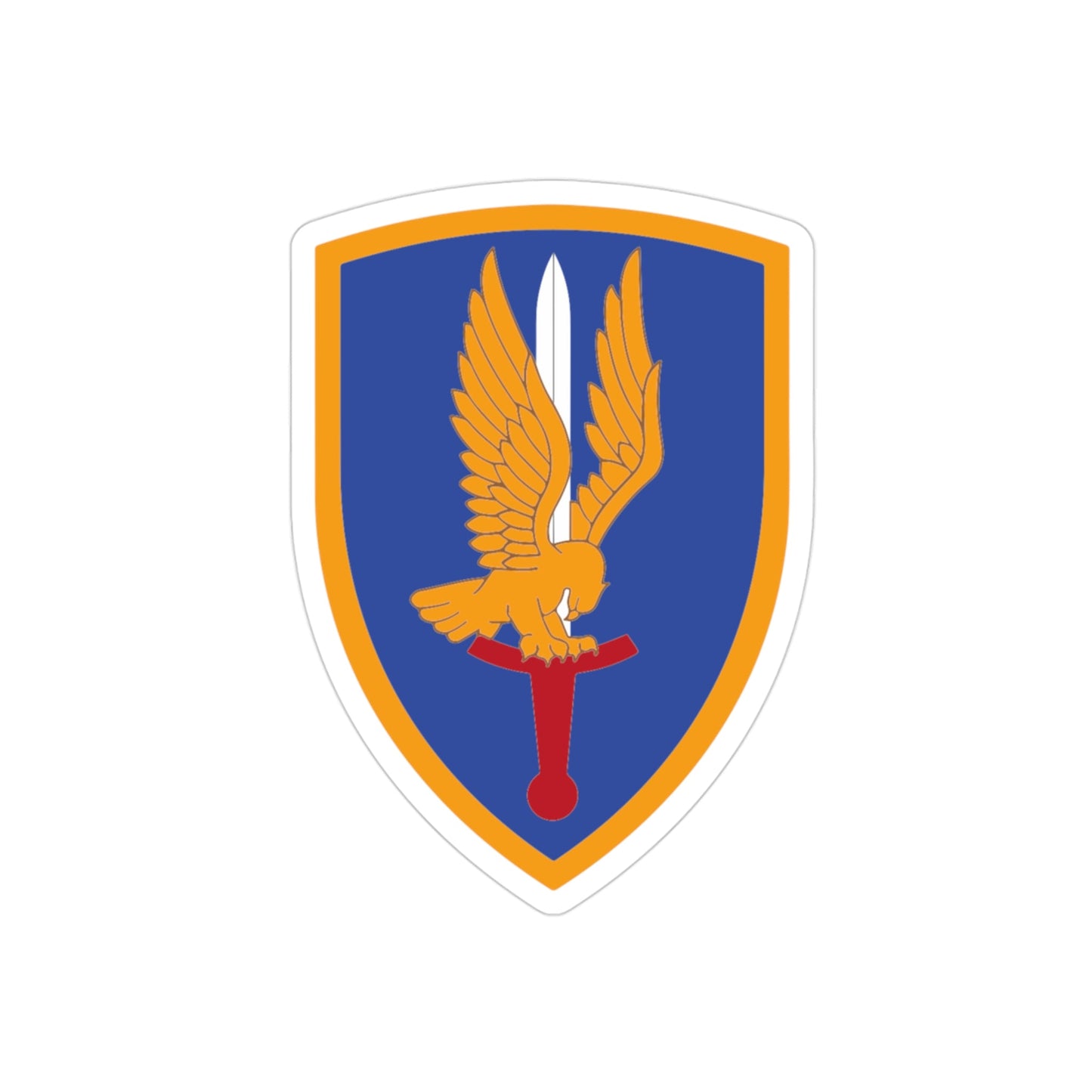 1st Aviation Brigade (U.S. Army) REVERSE PRINT Transparent STICKER-3" × 3"-The Sticker Space