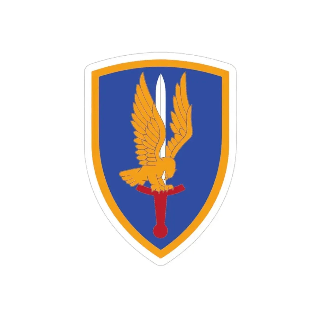 1st Aviation Brigade (U.S. Army) REVERSE PRINT Transparent Die-Cut STICKER - The Sticker Space