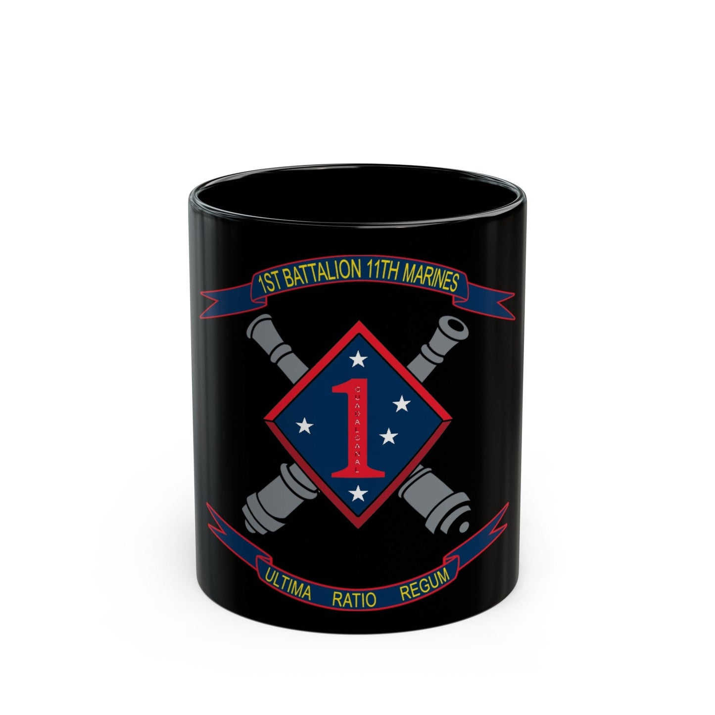 1st Battalion 11th Marines (USMC) Black Coffee Mug-11oz-The Sticker Space