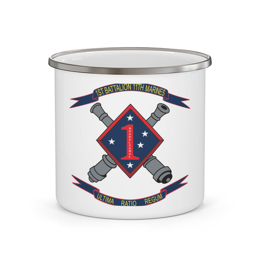 1st Battalion 11th Marines (USMC) Enamel Mug-12oz-The Sticker Space