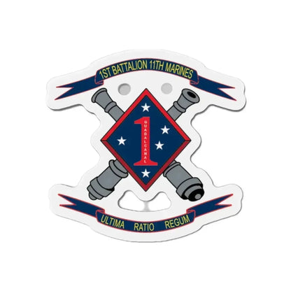 1st Battalion 11th Marines (USMC) Refrigerator Magnet 2 Inch - The Sticker Space