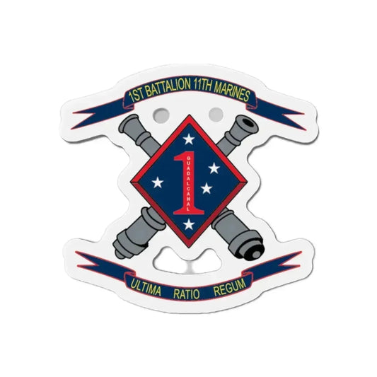 1st Battalion 11th Marines (USMC) Refrigerator Magnet 2 Inch - The Sticker Space