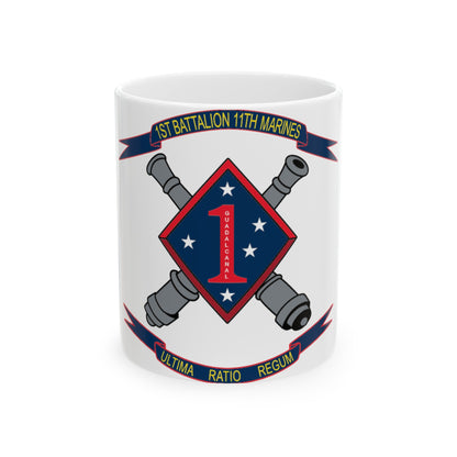 1st Battalion 11th Marines (USMC) White Coffee Mug-11oz-The Sticker Space