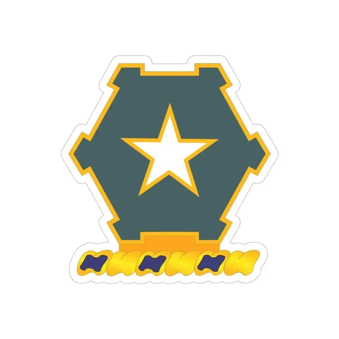 1st Battalion 36th Infantry Regiment (U.S. Army) REVERSE PRINT Transparent Die-Cut STICKER 4 Inch Die-Cut Transparent - The Sticker Space