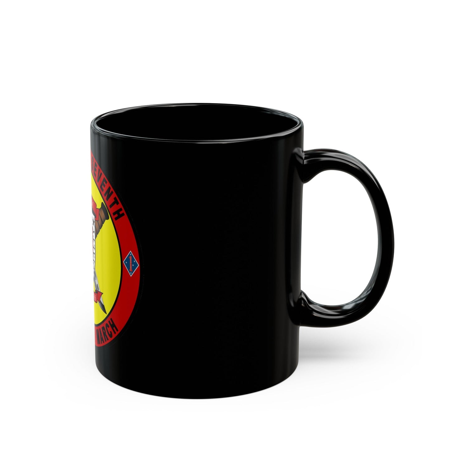 1st Battalion 7th Marines (USMC) Black Coffee Mug-The Sticker Space