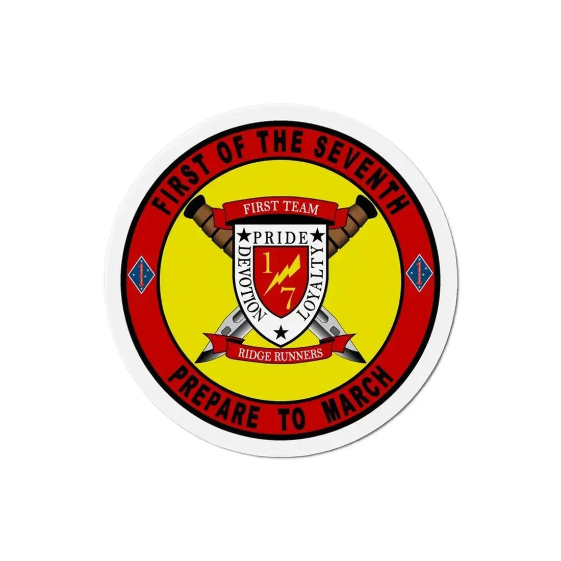 1st Battalion 7th Marines (USMC) Refrigerator Magnet - The Sticker Space
