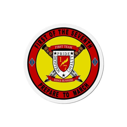 1st Battalion 7th Marines (USMC) Refrigerator Magnet - The Sticker Space