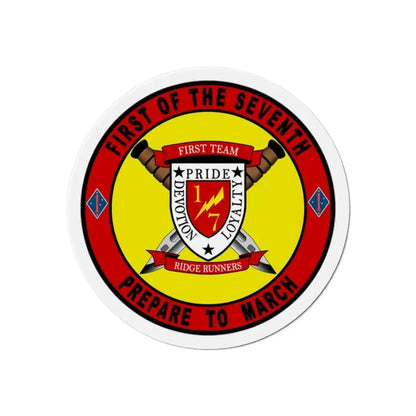 1st Battalion 7th Marines (USMC) Refrigerator Magnet - The Sticker Space