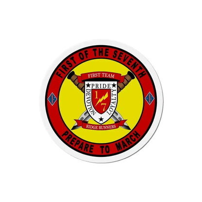 1st Battalion 7th Marines (USMC) Refrigerator Magnet - The Sticker Space